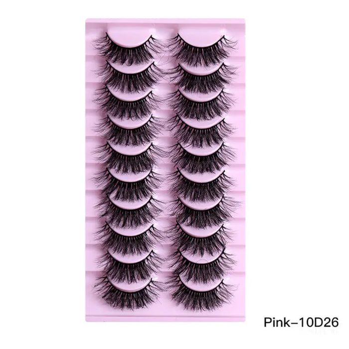 10 paires De Naturel Épais Bouclés Cils - 10D26 - Faux cils