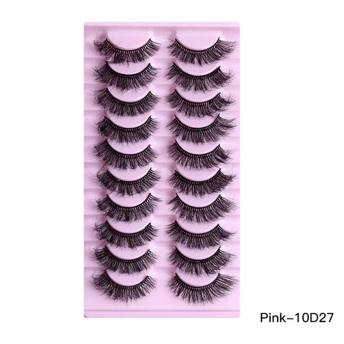 10 paires De Naturel Épais Bouclés Cils - 10D27 - Faux cils