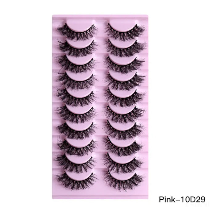 10 paires De Naturel Épais Bouclés Cils - 10D29 - Faux cils