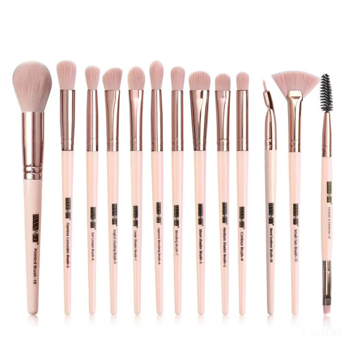 13 ensemble de pinceaux de maquillage - Rose - Pinceau