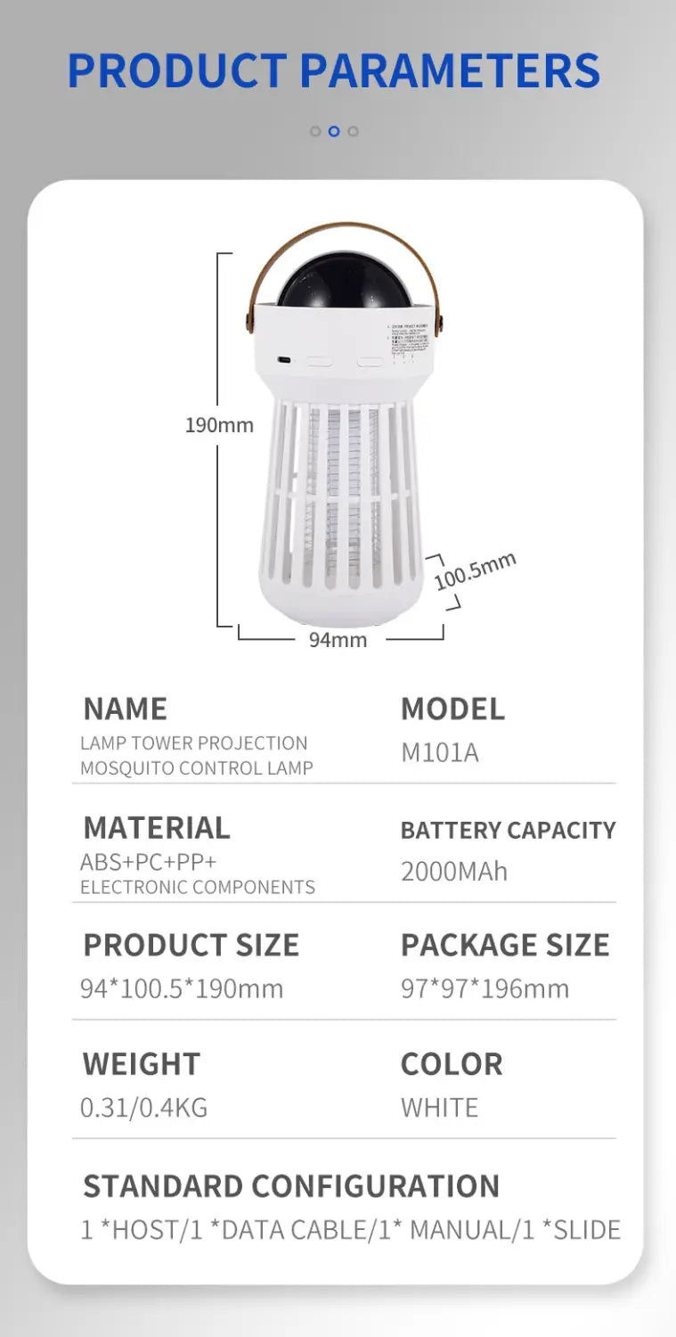 Lampe 2 en 1 avec Batterie Intégrée