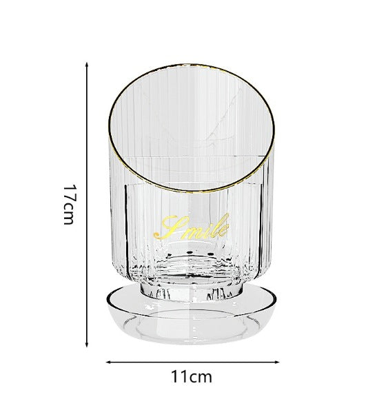 Boîte de rangement rotative - Couleur transparente orange