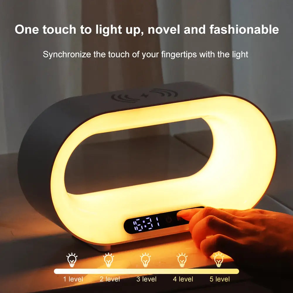 Lampe de Nuit Bluetooth avec Chargeur Sans Fil