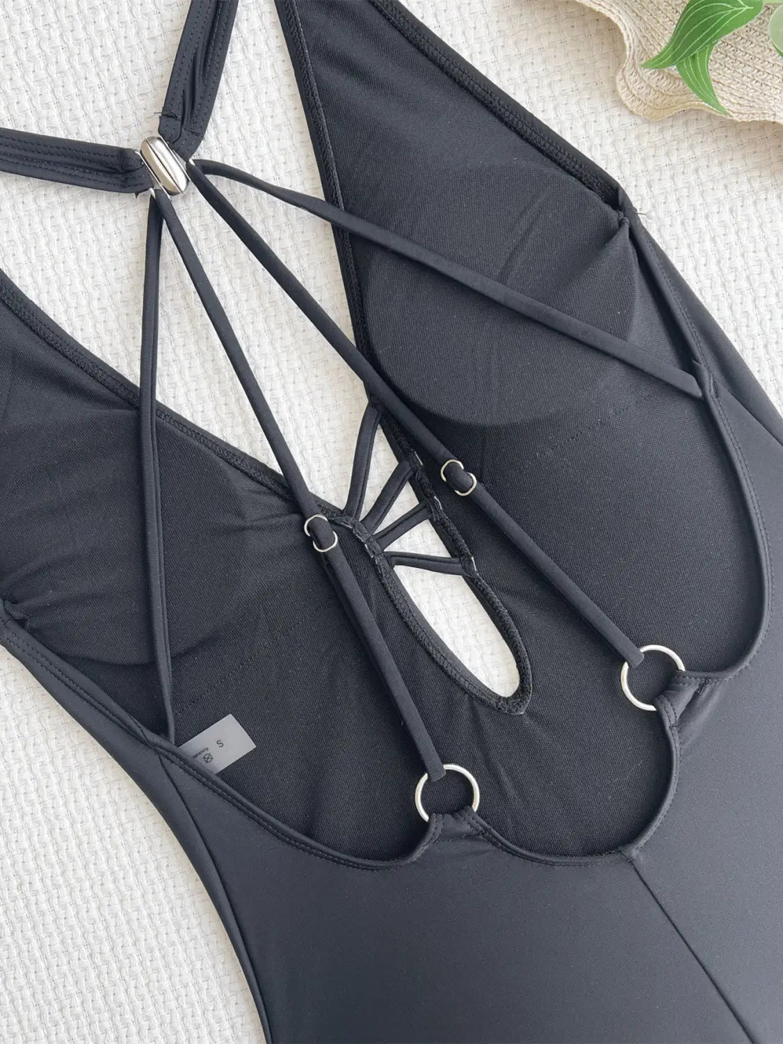 Maillot de bain Cross-Design - Noir