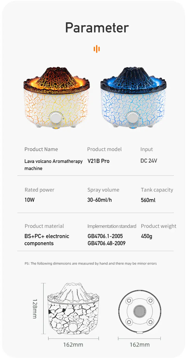 Diffuseur d’huiles essentielles volcaniques v21b