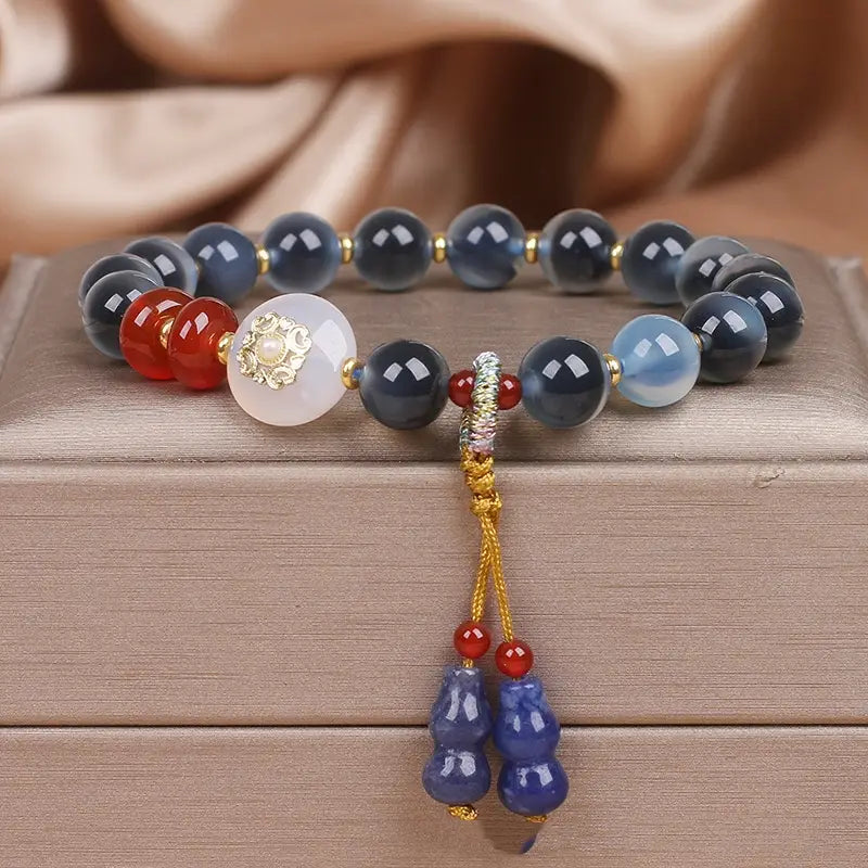 Bracelet en Agate Bleue pour Femmes