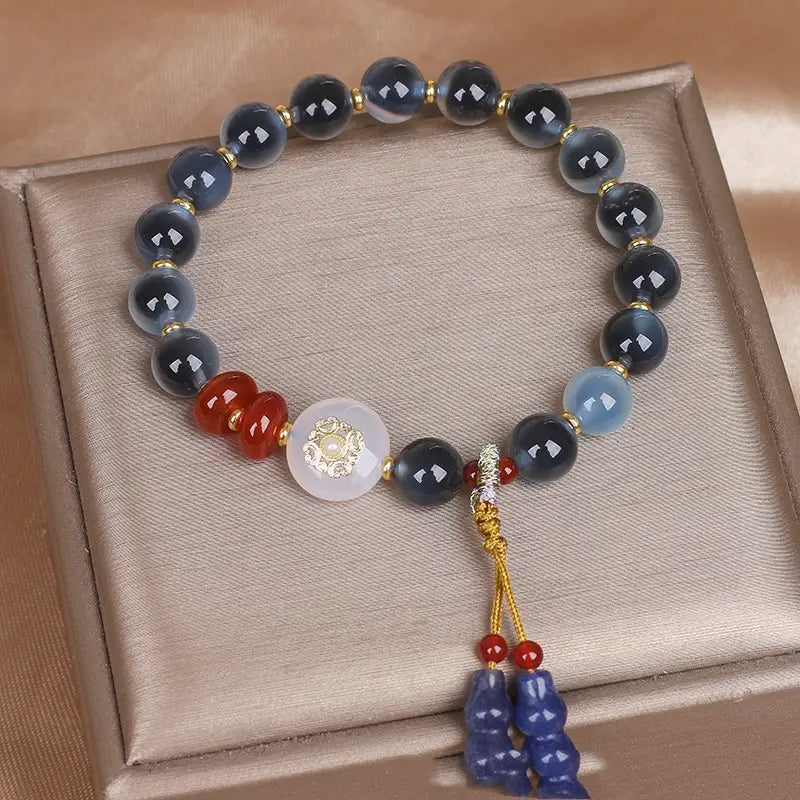 Bracelet en Agate Bleue pour Femmes