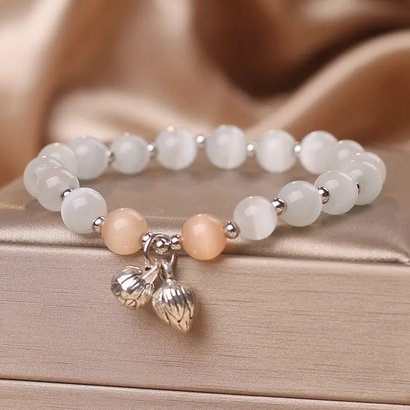 Bracelet Opale Fleur Lotus Féminin