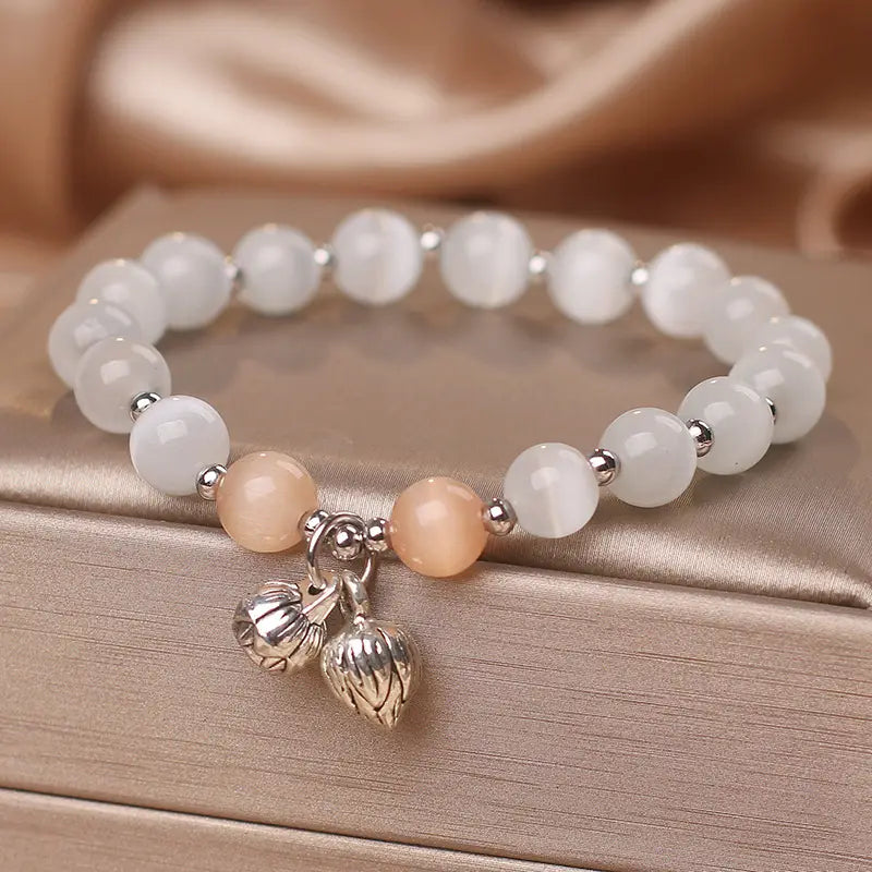 Bracelet Opale Fleur Lotus Féminin