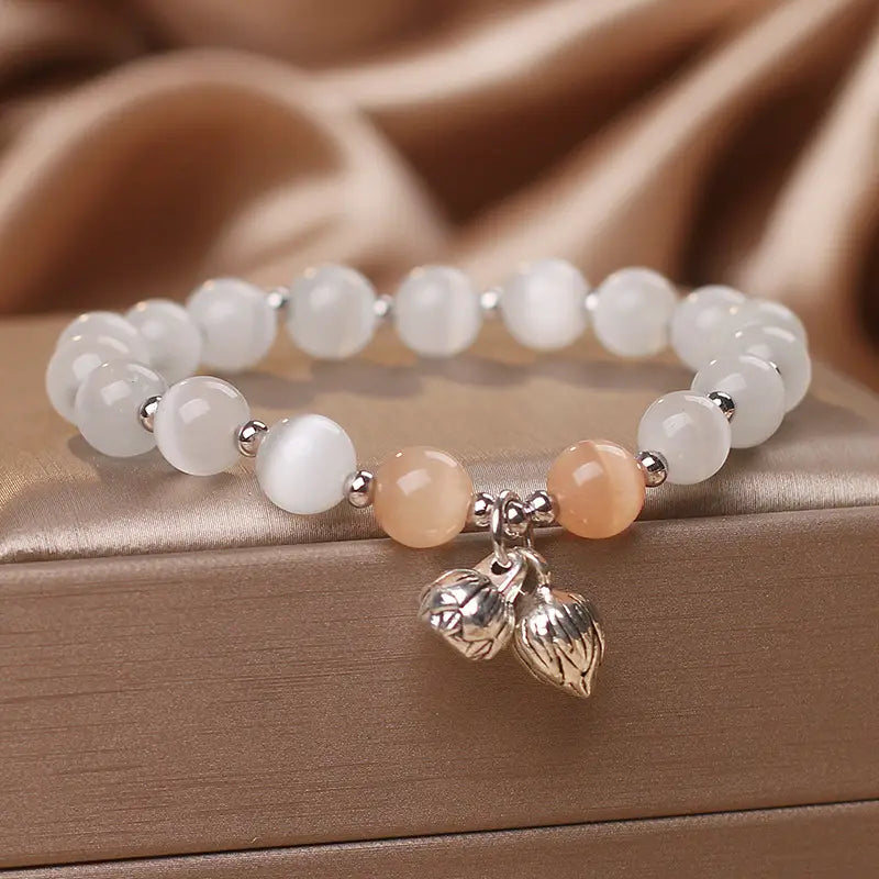 Bracelet Opale Fleur Lotus Féminin