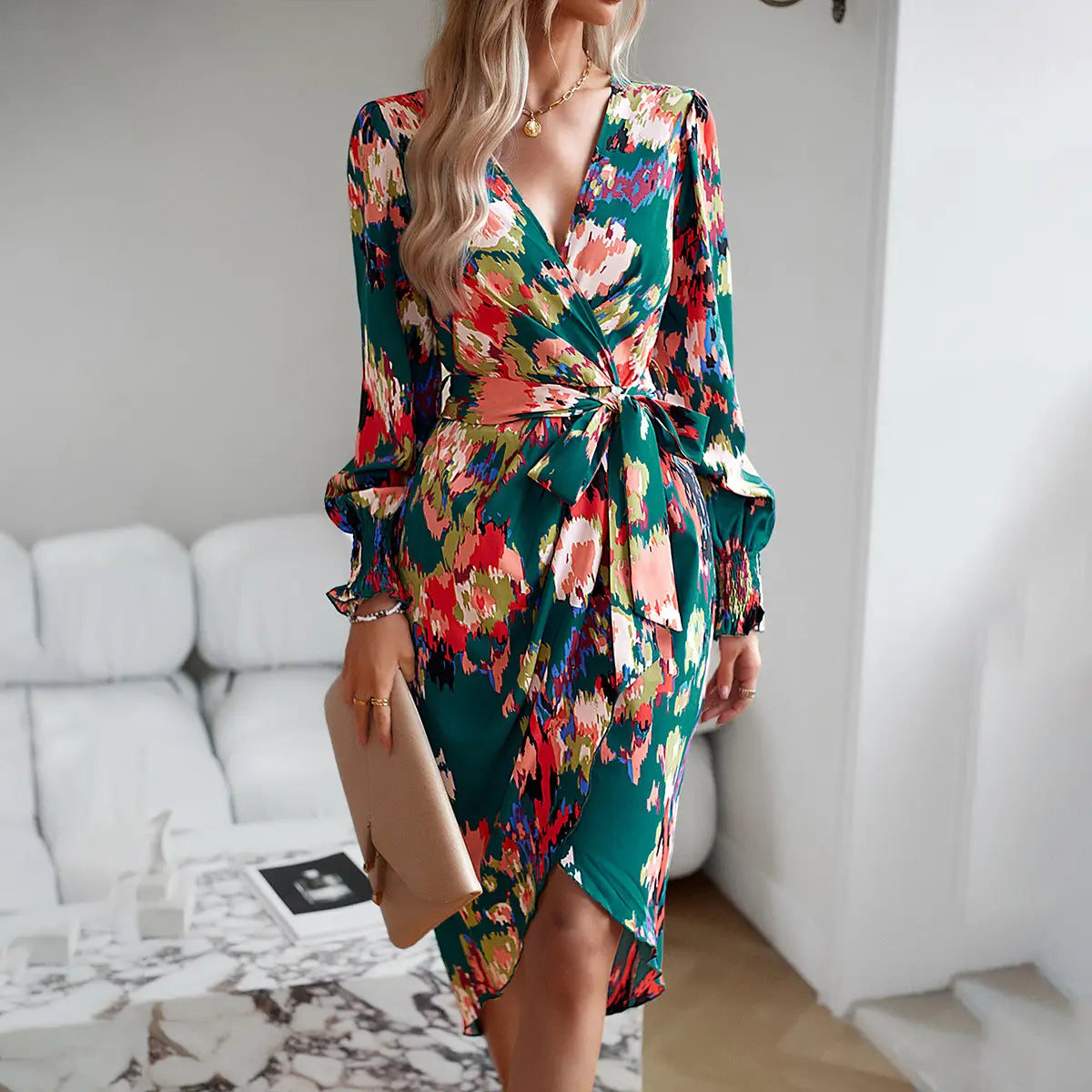 Robe Élégante Automne en Polyester