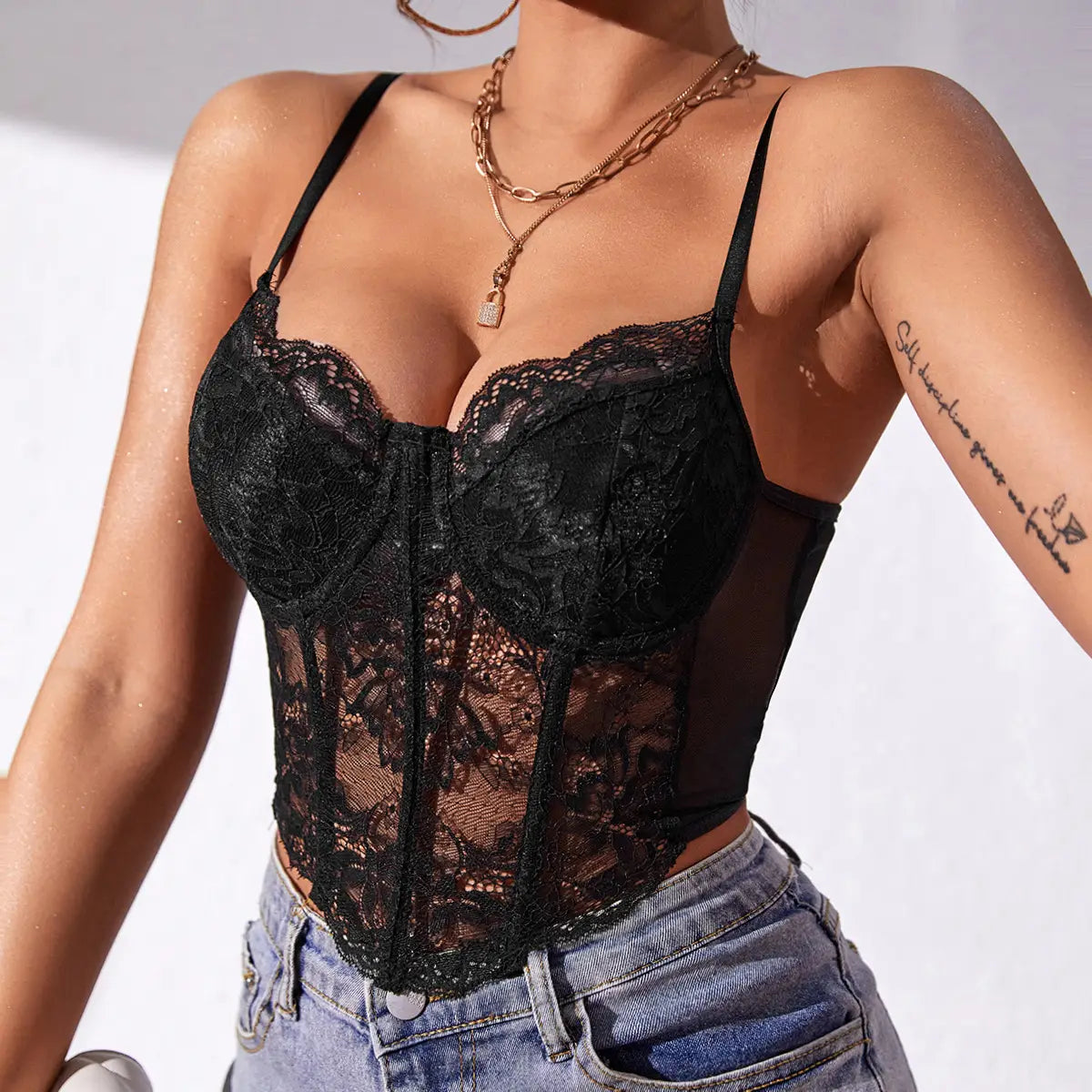 Bustier en Dentelle Tailles XS- L