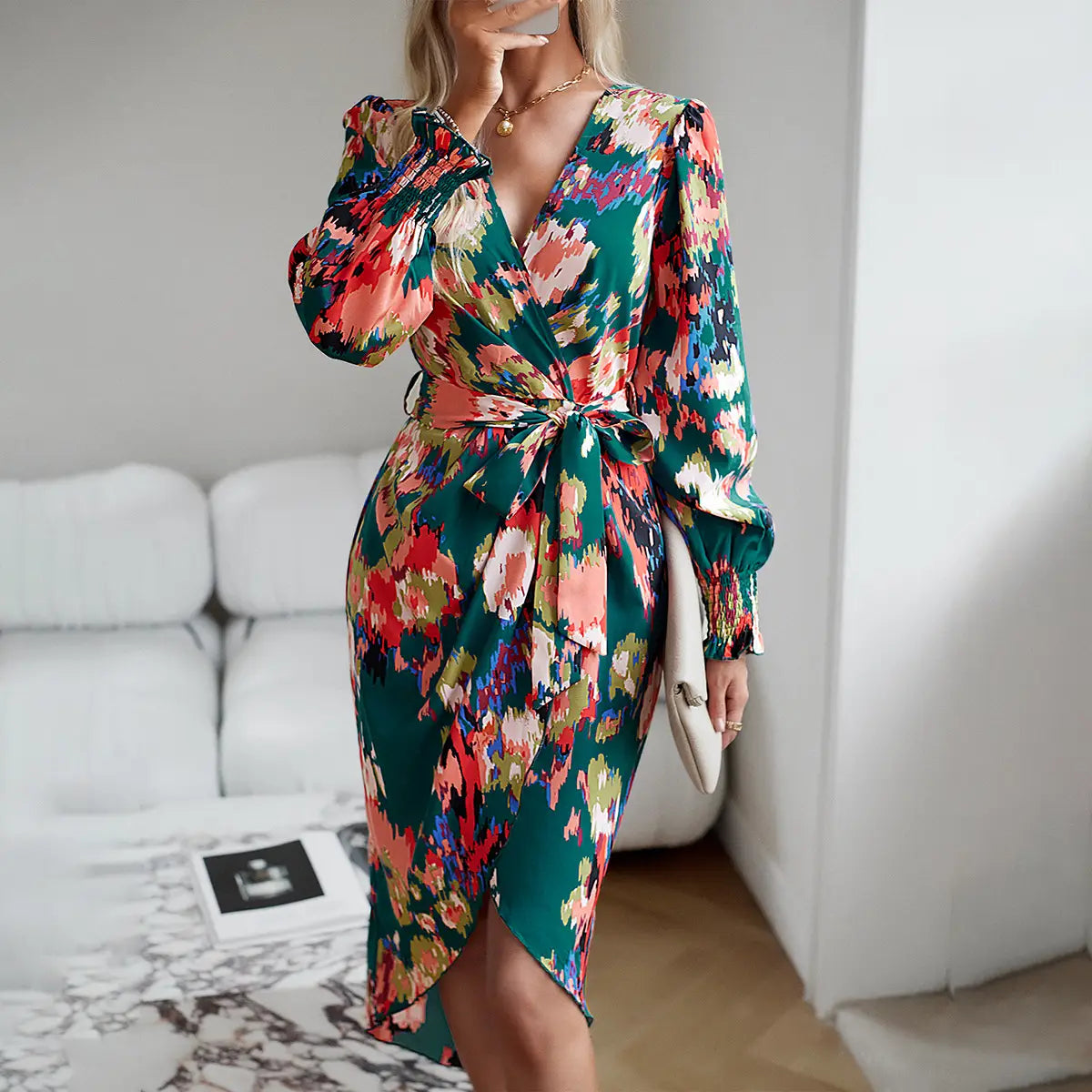 Robe Élégante Automne en Polyester