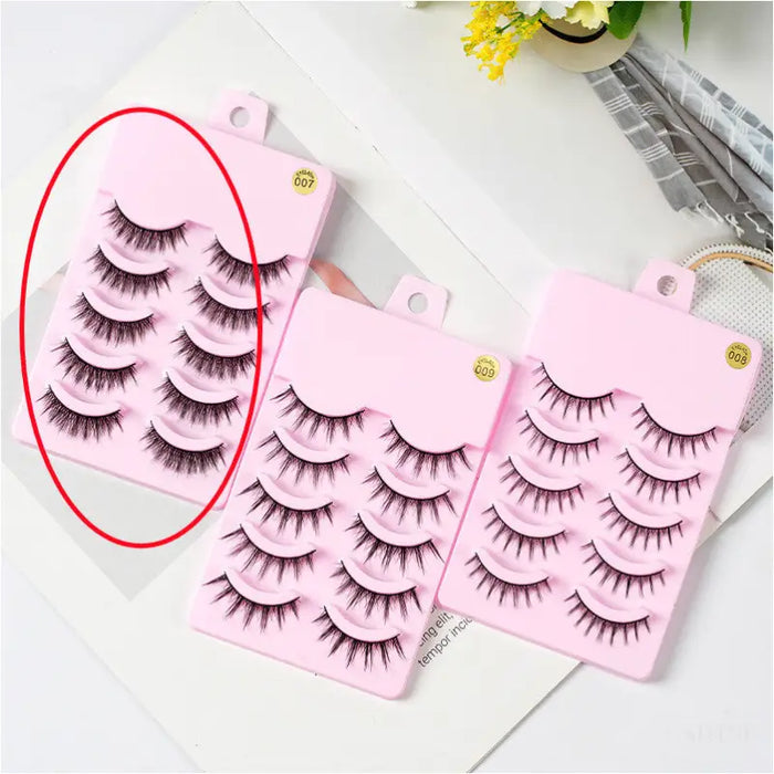 5 paires de Faux cils Style Manga nouvelle Cosplay naturel