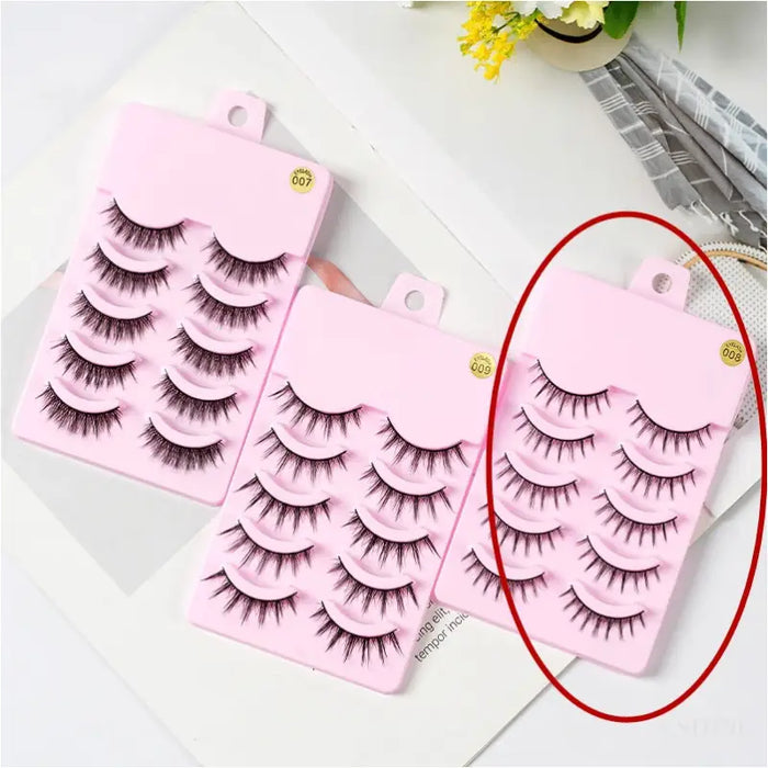 5 paires de Faux cils Style Manga nouvelle Cosplay naturel