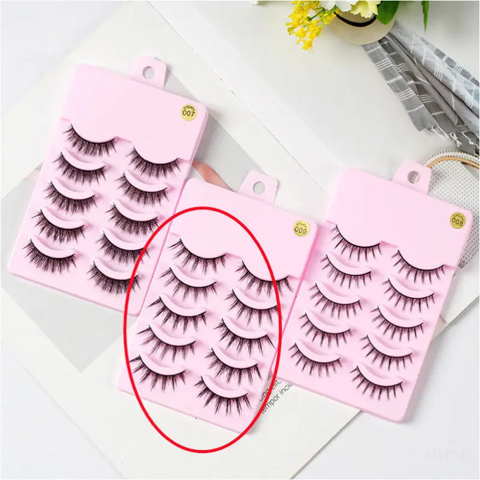 5 paires de Faux cils Style Manga nouvelle Cosplay naturel