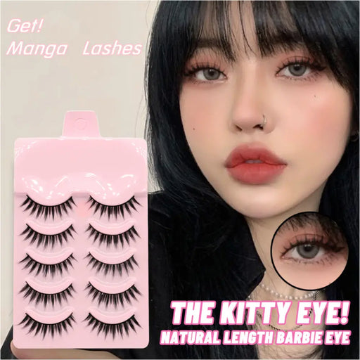 5 paires de Faux cils Style Manga nouvelle Cosplay naturel