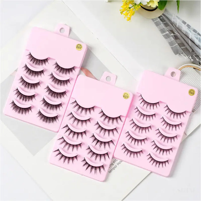 5 paires de Faux cils Style Manga nouvelle Cosplay naturel