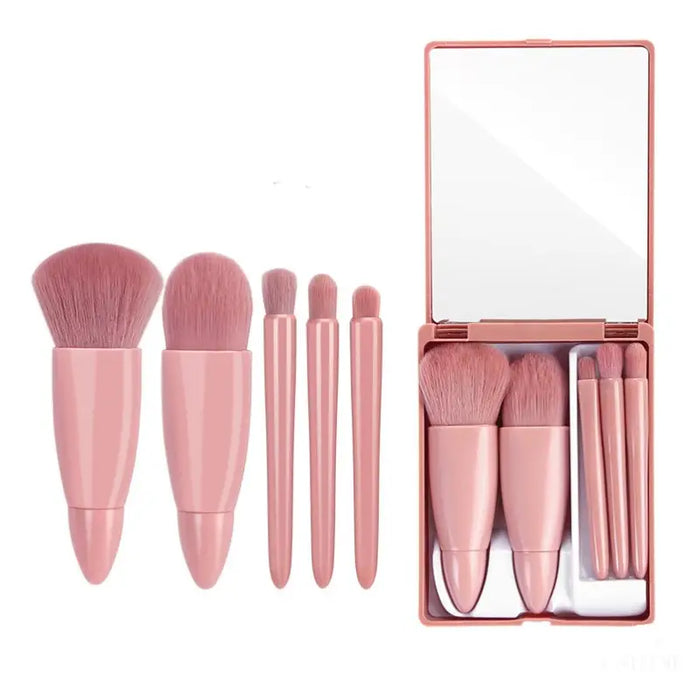 5 pinceaux de maquillage - Rose - Pinceau de Maquillage