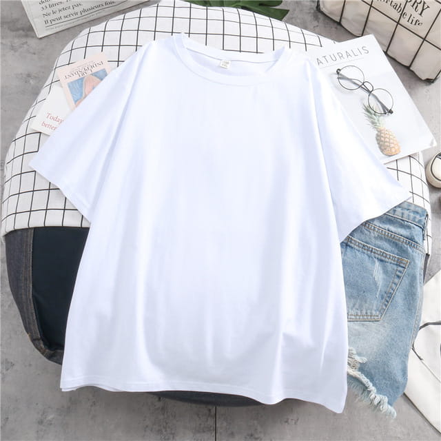 T-shirt en coton décontracté oversized