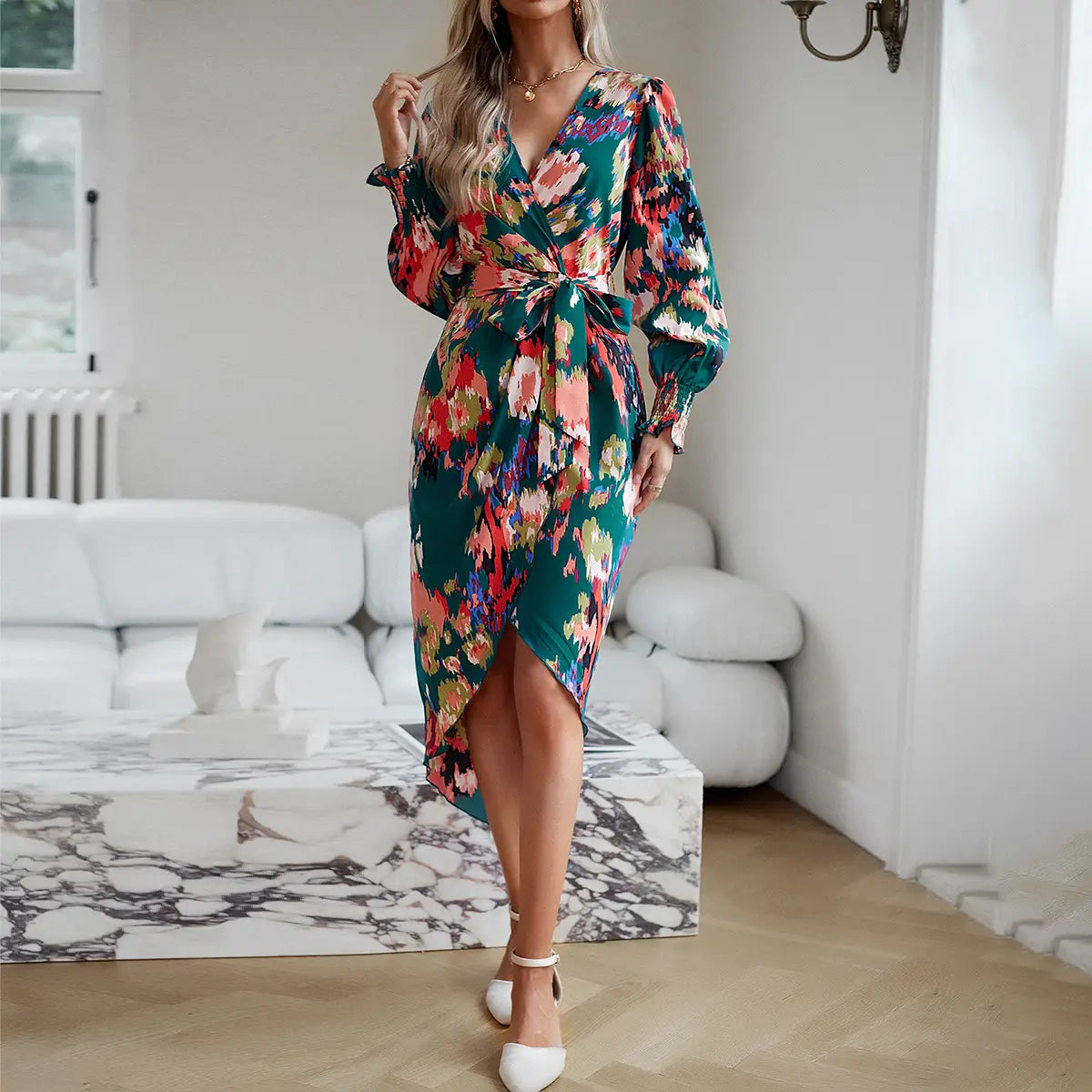 Robe Élégante Automne en Polyester