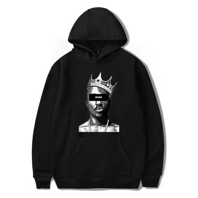 Pull à capuche Tupac imprimé