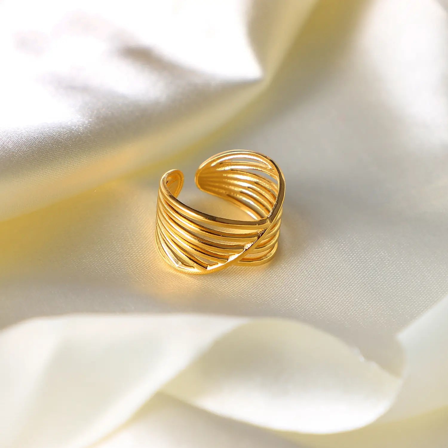 Bague en Acier Inoxydable 18K - Style Ins Fashion