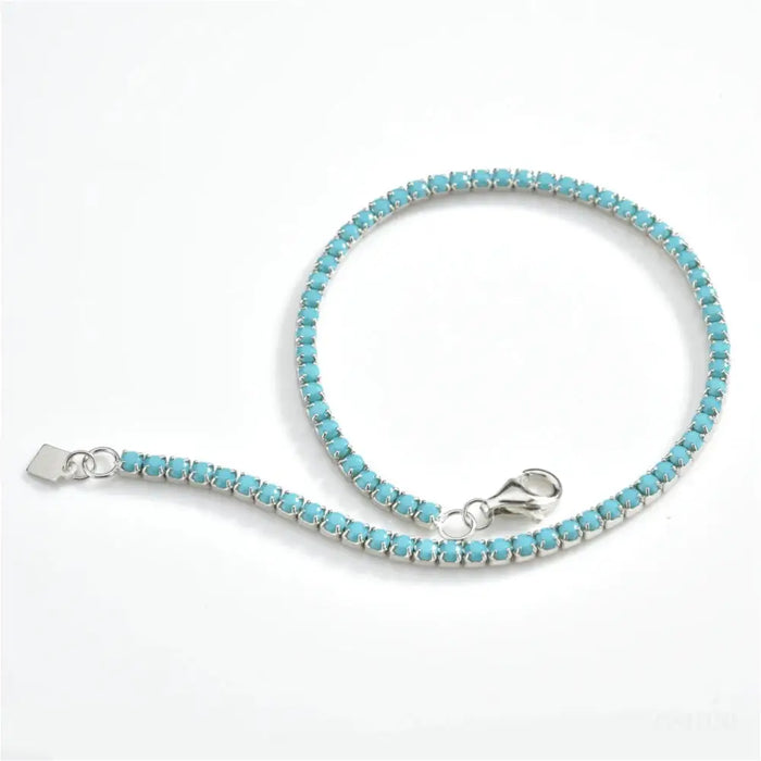 Abbaye - Bracelet en argent et collier de turquoises-9