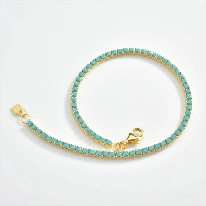 Abbaye - Bracelet en argent et collier de turquoises-8