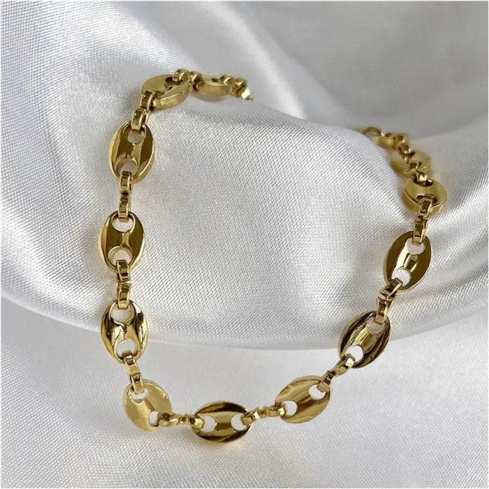 Achaz - Coffee Bean Bracelet Gold-2