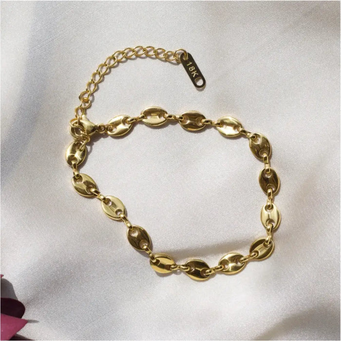 Achaz - Coffee Bean Bracelet Gold-0