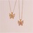 Afrique - Collier papillon rose et cristal-0