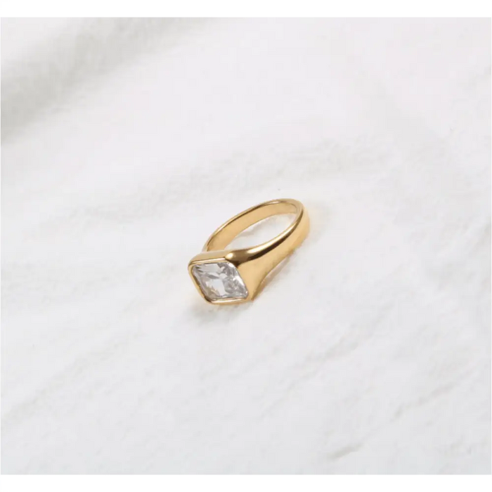 Andrei - Women’s Diamond Signet Ring-12