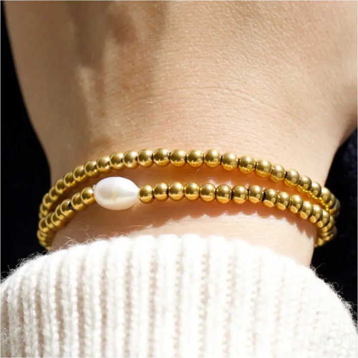 Aquilea - bracelets en perles d'or-4