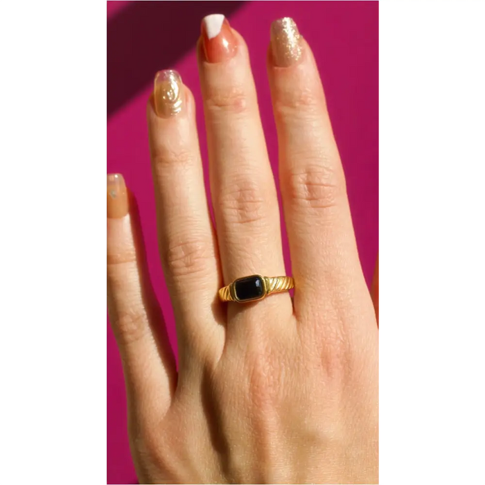 Bague en cristal d'obsidienne-2