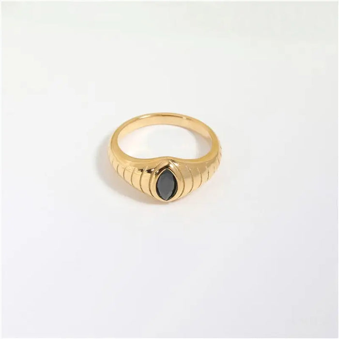 Birdy - Bague en cristal noir-3