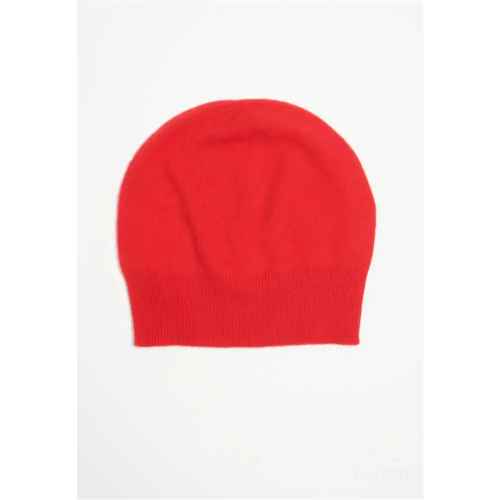 Bonnet en cachemire rouge-0