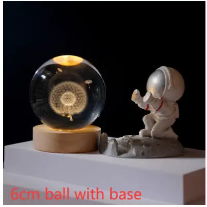 Boule de cristal 3D veilleuse système solaire - Dandelion