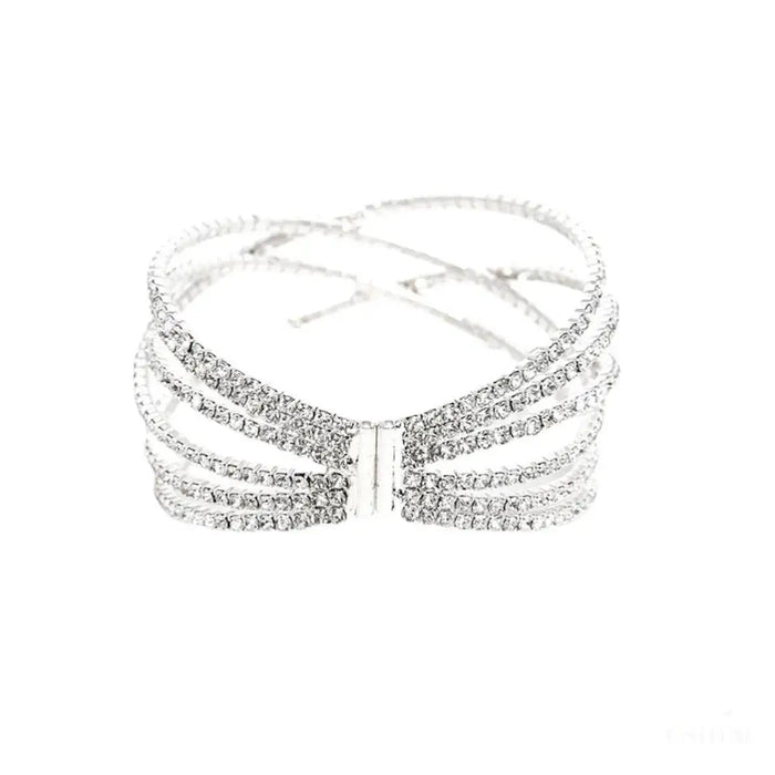 Bracelet à Bandeau Rétro Tendance - Argenté - Bijoux