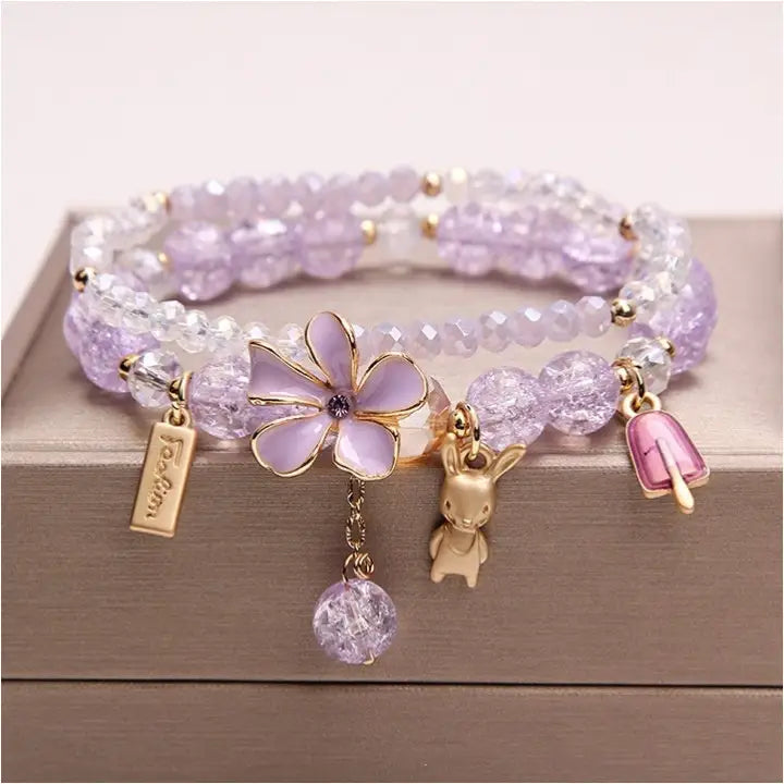 Bracelet Cristal Style Animal Zodiaque - Violet - Bracelet