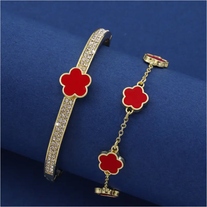 Bracelet de Fleur - Rouge - Bijoux