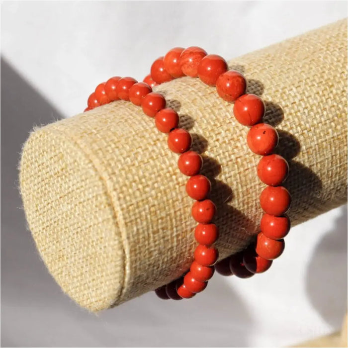 Bracelet en Jaspe rouge ✦ Énergie, Courage et Motivation-0