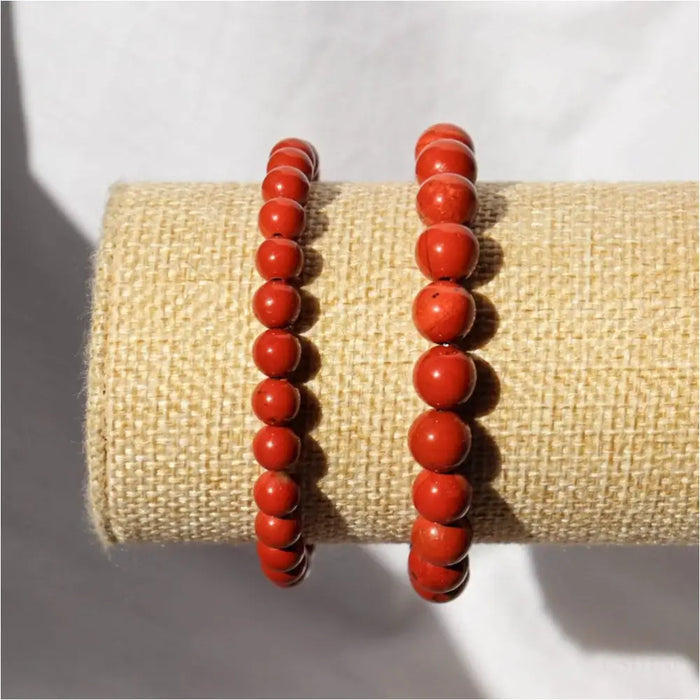 Bracelet en Jaspe rouge ✦ Énergie, Courage et Motivation-1