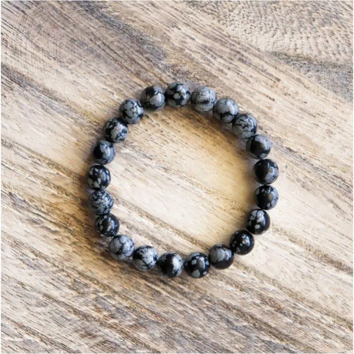 Bracelet en Obsidienne neige ✦ Connaissance de soi, Equilibre et Protection-3