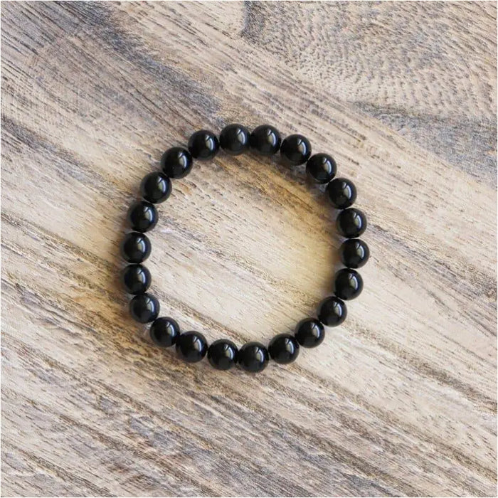 Bracelet en Obsidienne noire ✦ Protection, Introspection et Vérité-3