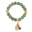 Bracelet en Perles de Quartz Fraise Naturelles - Vert