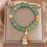 Bracelet en Perles de Quartz Fraise Naturelles - Vert