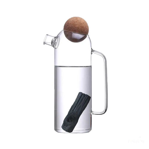 Carafe filtrante : 1 bâton de charbon végétal + 1 carafe borosilicate-0