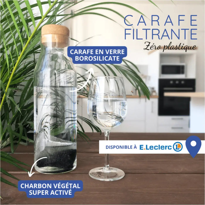 Carafe filtrante zéro plastique 1.4L-1