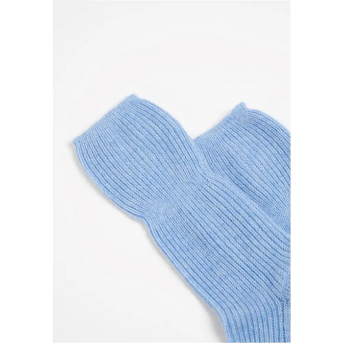 Chaussettes côtelées 4 fils bleu ciel-2